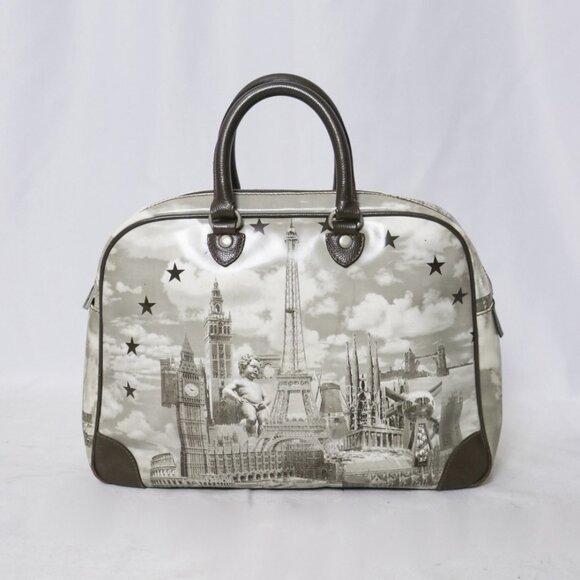 90s Jean Paul Gaultier Landmarks Leather Bag with JPG Bag Charm - Picture 4 of 15